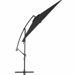 MAISON EXCLUSIVE - Parasol de jardin en porte-à-faux avec mât en aluminium noir