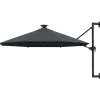 MAISON EXCLUSIVE - Parasol mural de jardin avec led 300 cm anthracite