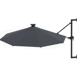 MAISON EXCLUSIVE - Parasol mural de jardin avec led 300 cm anthracite