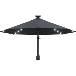 MAISON EXCLUSIVE - Parasol mural de jardin avec led 300 cm anthracite