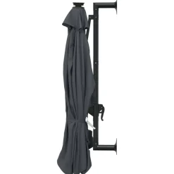 MAISON EXCLUSIVE - Parasol mural de jardin avec led 300 cm anthracite