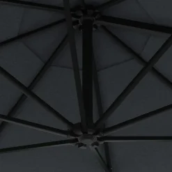 MAISON EXCLUSIVE - Parasol mural de jardin avec led 300 cm anthracite