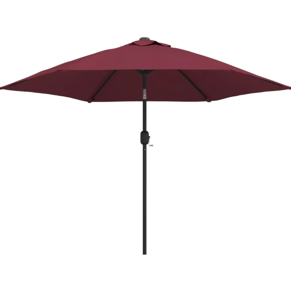 MAISON EXCLUSIVE - Parasol de jardin avec mât en métal rouge bordeaux 300 cm