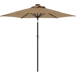 MAISON EXCLUSIVE - Parasol de jardin avec mât en acier taupe 225x225x212 cm