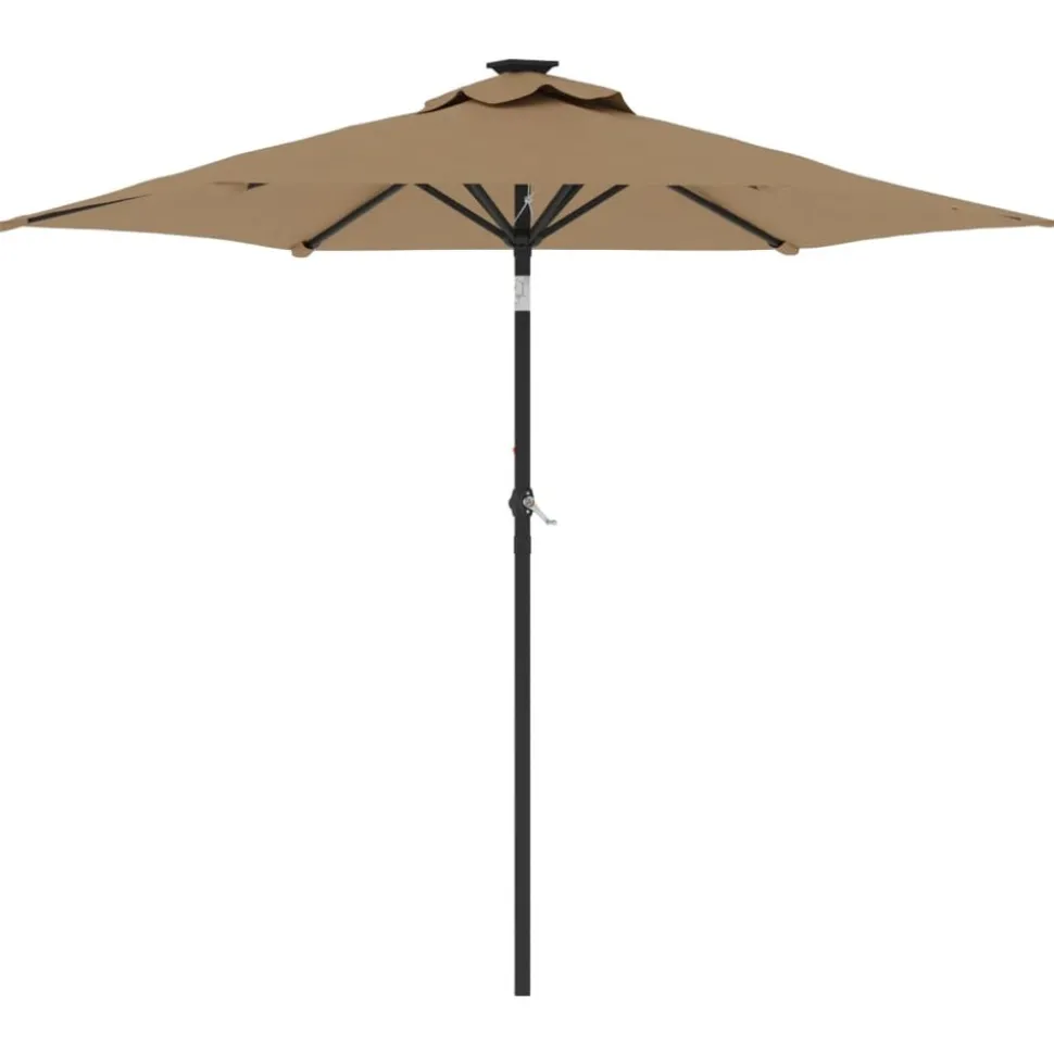 MAISON EXCLUSIVE - Parasol de jardin avec mât en acier taupe 225x225x212 cm