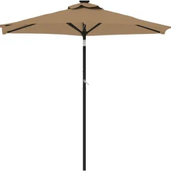 MAISON EXCLUSIVE - Parasol de jardin avec mât en acier taupe 225x225x212 cm