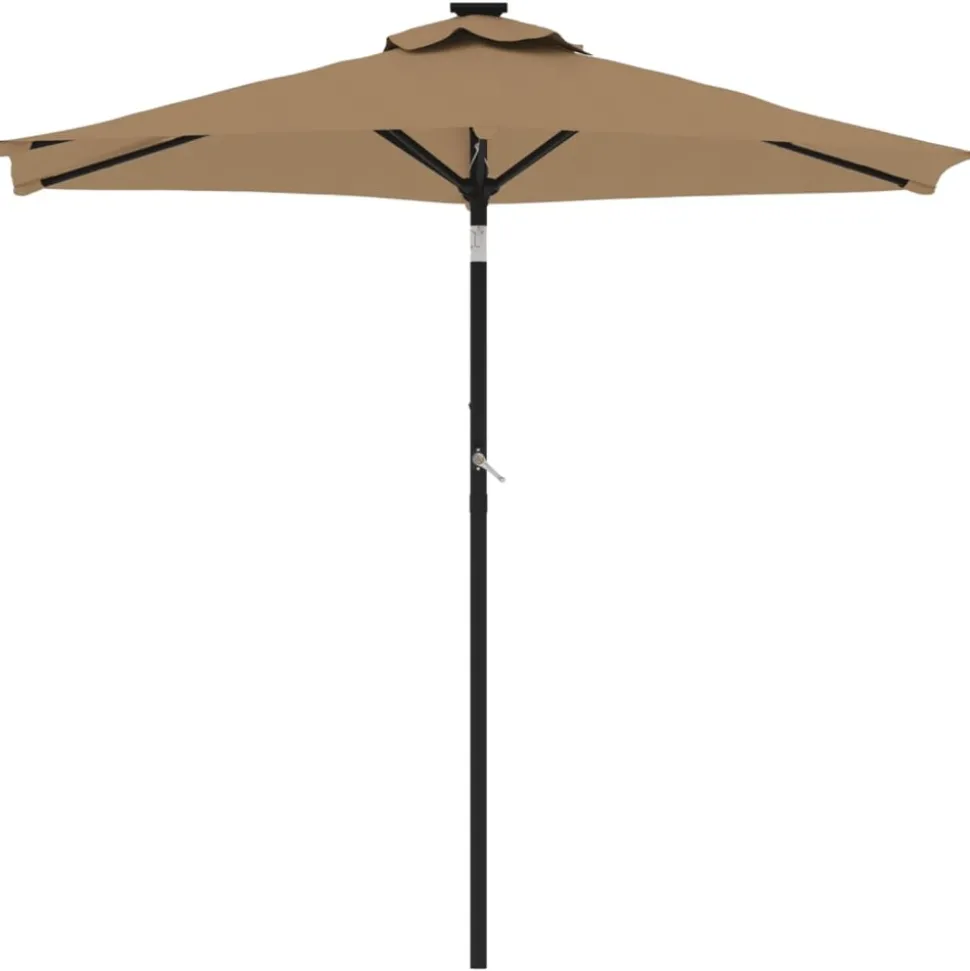 MAISON EXCLUSIVE - Parasol de jardin avec mât en acier taupe 225x225x212 cm