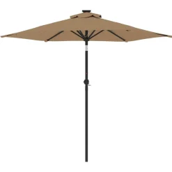 MAISON EXCLUSIVE - Parasol de jardin avec mât en acier taupe 225x225x212 cm