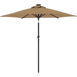 MAISON EXCLUSIVE - Parasol de jardin avec mât en acier taupe 225x225x212 cm