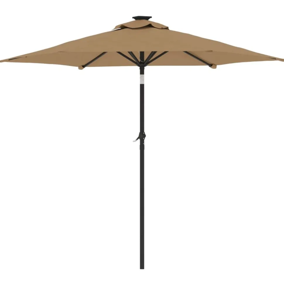MAISON EXCLUSIVE - Parasol de jardin avec mât en acier taupe 225x225x212 cm