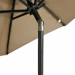MAISON EXCLUSIVE - Parasol de jardin avec mât en acier taupe 225x225x212 cm