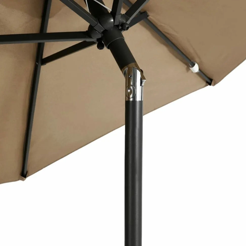 MAISON EXCLUSIVE - Parasol de jardin avec mât en acier taupe 225x225x212 cm