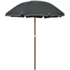 MAISON EXCLUSIVE - Parasol de jardin avec mât en acier 180 cm anthracite