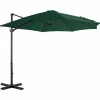 MAISON EXCLUSIVE - Parasol de jardin en porte-à-faux et poteau en aluminium vert