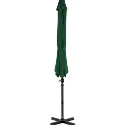 MAISON EXCLUSIVE - Parasol de jardin en porte-à-faux et poteau en aluminium vert