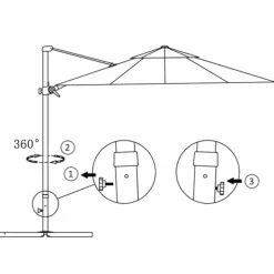 MAISON EXCLUSIVE - Parasol de jardin en porte-à-faux et poteau en aluminium vert