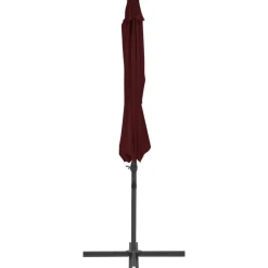 MAISON EXCLUSIVE - Parasol de jardin en porte-à-faux mât en acier rouge bordeaux