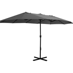 MAISON EXCLUSIVE - Parasol d'extérieur poteau en aluminium 460x270 cm anthracite