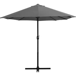 MAISON EXCLUSIVE - Parasol d'extérieur poteau en aluminium 460x270 cm anthracite