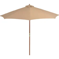 MAISON EXCLUSIVE - Parasol d'extérieur avec mât en bois 300 cm taupe