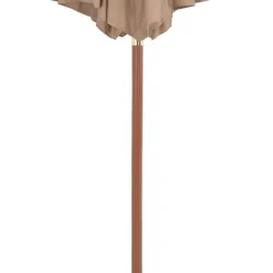 MAISON EXCLUSIVE - Parasol d'extérieur avec mât en bois 300 cm taupe
