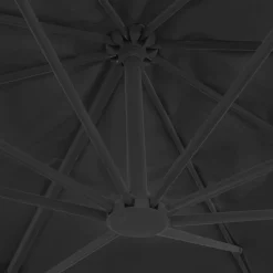 MAISON EXCLUSIVE - Parasol de jardin en porte-à-faux avec mât en aluminium noir