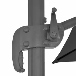 MAISON EXCLUSIVE - Parasol de jardin en porte-à-faux avec mât en aluminium noir
