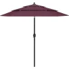 MAISON EXCLUSIVE - Parasol de jardin à 3 niveaux mât en aluminium rouge bordeaux