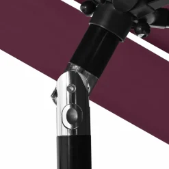MAISON EXCLUSIVE - Parasol de jardin à 3 niveaux mât en aluminium rouge bordeaux