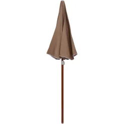 MAISON EXCLUSIVE - Parasol de jardin avec mât en acier 180 cm taupe