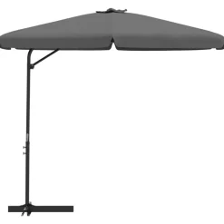 MAISON EXCLUSIVE - Parasol d'extérieur avec poteau en acier 300 cm anthracite