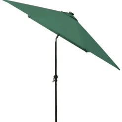 MAISON EXCLUSIVE - Parasol de jardin avec led et mât en acier vert 2x3 m