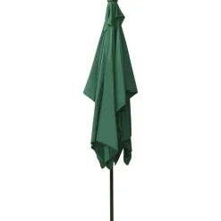 MAISON EXCLUSIVE - Parasol de jardin avec led et mât en acier vert 2x3 m