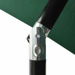 MAISON EXCLUSIVE - Parasol de jardin avec led et mât en acier vert 2x3 m