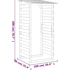 MAISON EXCLUSIVE - Pergolas avec toits 2 pcs 100x90x200 cm bois de pin imprégné