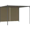 MAISON EXCLUSIVE - Pergola de jardin avec auvent rétractable 3x3 m taupe 180 g/m²