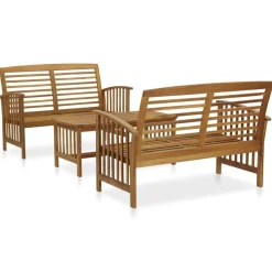 MAISON EXCLUSIVE - Salon de jardin 3 pcs bois d'acacia solide