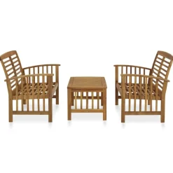 MAISON EXCLUSIVE - Salon de jardin 3 pcs bois d'acacia solide