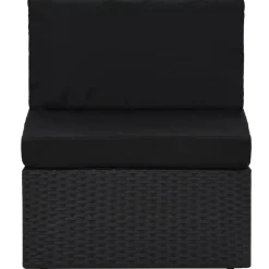 MAISON EXCLUSIVE - Salon de jardin 2 pcs résine tressée noir