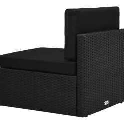 MAISON EXCLUSIVE - Salon de jardin 2 pcs résine tressée noir