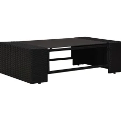 MAISON EXCLUSIVE - Salon de jardin 2 pcs résine tressée noir