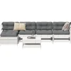 MAISON EXCLUSIVE - Salon de jardin 6 pcs blanc bois de pin massif