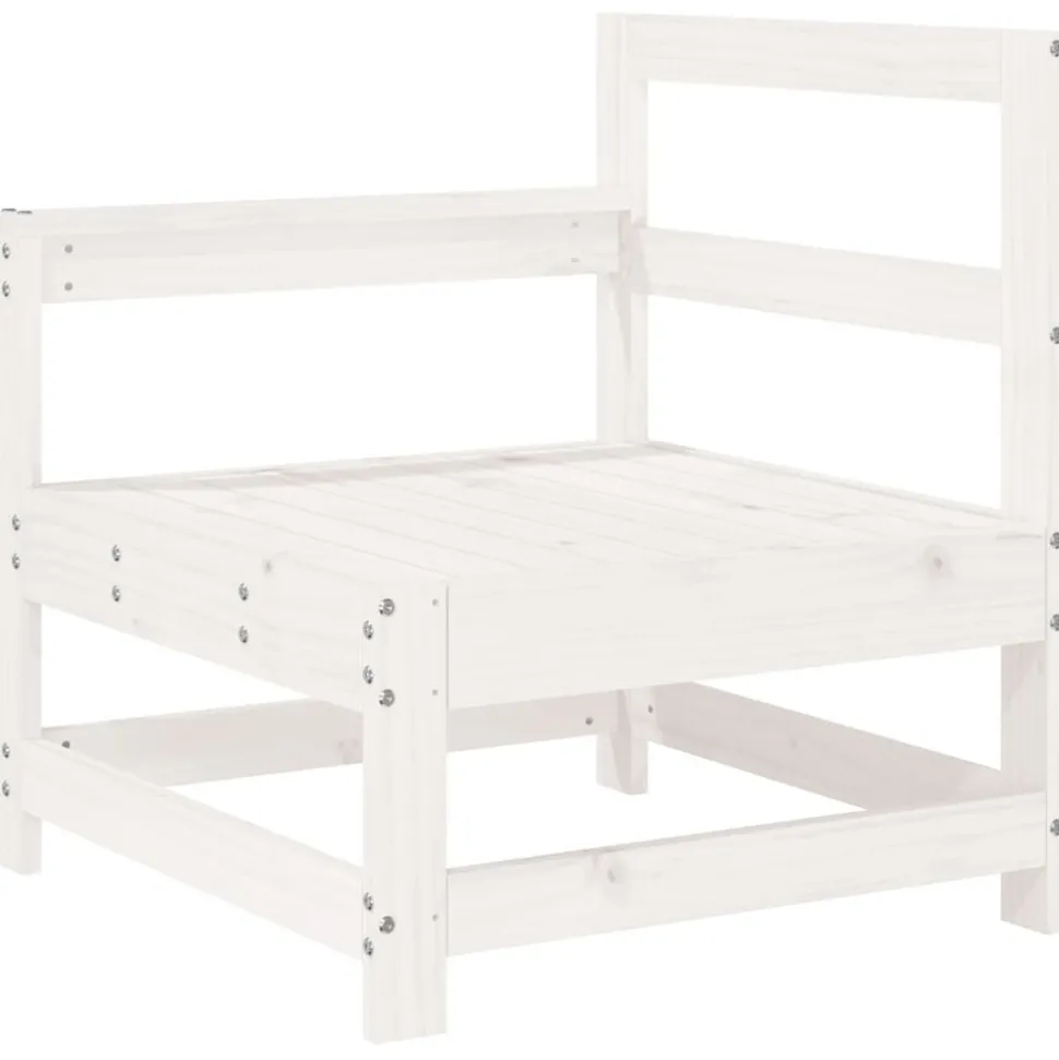 MAISON EXCLUSIVE - Salon de jardin 6 pcs blanc bois de pin massif