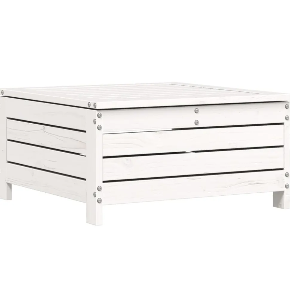 MAISON EXCLUSIVE - Salon de jardin 6 pcs blanc bois de pin massif