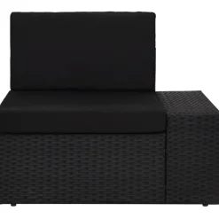 MAISON EXCLUSIVE - Salon de jardin 7 pcs résine tressée noir