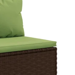 MAISON EXCLUSIVE - Salon de jardin 5 pcs avec coussins marron résine tressée