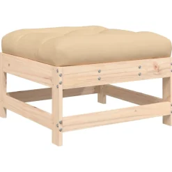 MAISON EXCLUSIVE - Salon de jardin 7 pcs avec coussins bois massif