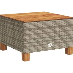 MAISON EXCLUSIVE - Salon de jardin avec coussins 7 pcs gris résine tressée
