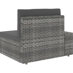 MAISON EXCLUSIVE - Salon de jardin 10 pcs résine tressée gris