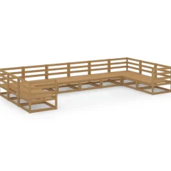 MAISON EXCLUSIVE - Salon de jardin 10 pcs bois de pin massif